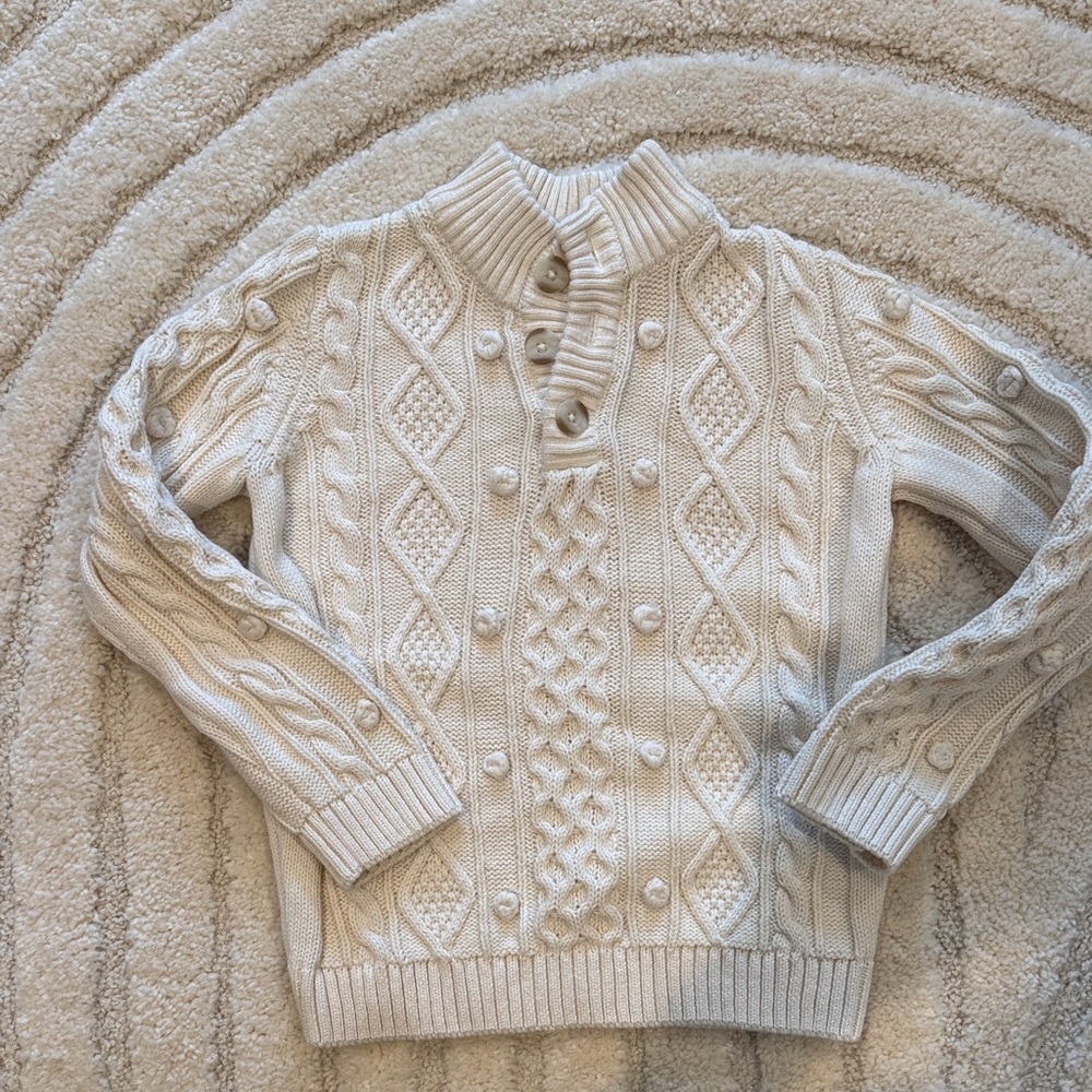 Gymboree Cream Cable Knit Turtleneck Sweater